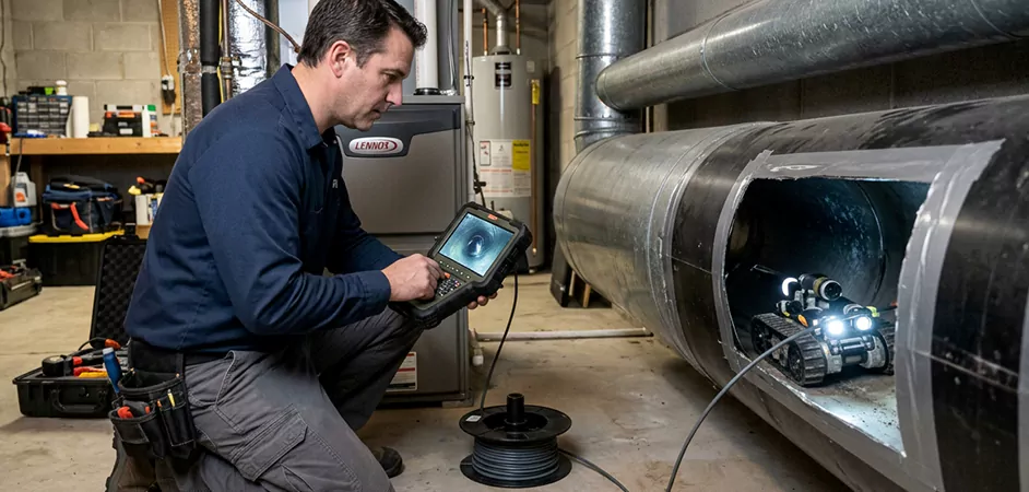 Robotic Duct Inspection in Odessa, TX